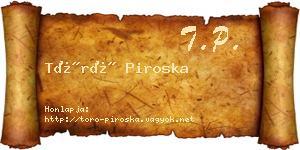 Törő Piroska névjegykártya